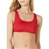 Amazon Essentials Top Corto da Mare con Scollo Rotondo Donna, Rosso Papavero Brillante, 44