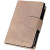Etres Portafoglio Magnetico - Modello Slide - Fino a 7 Carte, Tasca Monete e Banconote - RFID, Ultra Slim, Funzione Stand per Smartphone - Anello Adattatore Magnetico Incluso (SOFT TOUCH, ROSA)