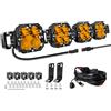 Willpower Barra LED Fuoristrada 71cm 120W 12V 24V Faro Faretto LED per Auto | Luci da Lavoro Collegabile, 28 10,000LM, Con 12V DT Cablaggio, 3000K Ambra, per Trattore Barca 4x4 Camion Quad Offroad