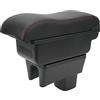 FOLOSAFENAR Box per Braccioli per Auto mittelarmlehne universal auto Organizer per Braccioli della Console Centrale, Basso Rumore, Superficie Liscia, Superficie Nera, Rossa Armstöd