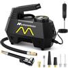 Motorenbau Compressore Aria Portatile 150 PSI, Gonfiatore per Pneumatici a 12 V CC con Manometro Digitale e Luce LED per Pneumatici di Auto, Moto e Biciclette-Giallo
