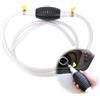 Hoadyush Pompa Travaso Gasolio Portatile con Tubo a Sifone 2m | Avvio rapido con camera aria, PVC trasparente Ø15mm, morsetti metallici sicuri, benzina diesel acqua acquario