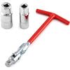 ACONDE Chiave per candela universale per auto, 16 mm/21 mm, rimozione candele, adatta per auto, moto