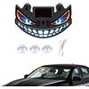 Sidaqi Occhio del diavolo solare a LED per finestrini dell'auto Luce per gli occhi | USB ricaricabile, sensore di luce e movimento ventosa luce ambientale interna wireless per avviso decorazione parabrezza auto