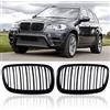 TOPTHAN Griglia per radiatore E70, colore nero, adatta per BMW 2006 - 2013 E70 E71 X5 X6, colore nero lucido
