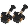 DECORNIJIA Interruttore Meccanismo Unico in Metallo e Abs a Tiraggio Singolo 12v 24v per Fari Confezione 2 Pezzi per Camion Adatto per Modifiche Camion