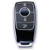 RUXYAXFOL 2 pezzi RUXYAXFOL TPU copertura chiave auto per Mercedes Benz S/A/G/B/E/C Classe AMC CLA CLE CLS GLA GLC GLE GLK GLS W221 W222 Custodia chiave auto nero e argento