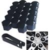 Senvenelec 20 pezzi universali da 17 mm in plastica copri dado Vite copridado per auto Bulloni copriruota, universali bulloni ruota Tappi dado a capocorda.con 1 estrattore (nero brillante).