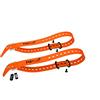 Fixplus Gear Tightener Set 66cm - Fissaggio del carico sulla moto per pezzi grandi - Due supporti in alluminio incl. viti + Due cinghie di tensione lunghezza 66cm (arancione) e due Strapkeepers (nero)