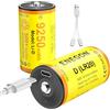 ENEGON Confezione da 2 batterie ricaricabili D 9250 mWh 1,5 V LR20 al litio con cavo USB-C, per lampade da campeggio, luci a LED, giocattoli e illuminazione di emergenza