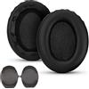 HoneTeek Cuscinetti auricolari di ricambio 1000XM3 per cuffie sovraurali Sony WH-1000XM3, compatibili WH1000XM3 con pelle proteica più morbida, schiuma memory per isolamento acustico, nero