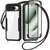 FERLAN Cover per Google Pixel 9 Pro XL con Cordino, 360 Gradi Antiurto Custodia con Protezione Schermo Integrata Trasparente Rugged TPU Bumper Doppia Protettiva Cover per Google Pixel 9 Pro XL -Nero