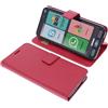 foto-kontor Custodia a libro compatibile con Brondi Amico Smartphone S+B Nero cover di colore rosso