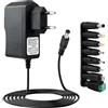 Diconu Alimentatore 5 V 2 A, adattatore CA a DC 5 V 2000 mA con 8 spine