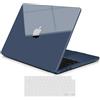 TECOOL Premium Cover Ultrasottile per MacBook Air 13,6 Pollici M5 M4 M3 M2 2022-2026 A3449 A3240 A3113 A2681, Custodia Rigida e Copritastiera UE in TPU, ultra cristallo mezzanotte blu