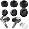 Shepatio Auricolari per Samsung Galaxy Buds 3 Pro, in silicone, compatibili con Galaxy Buds 3 Pro, accessori di ricambio, nero, L/M/S, nero: M