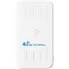 Guulqey Router 4G Esterno IP65 4G CPE 300Mbps Supporto di Alimentazione POE con Slot per SIM (Presa UE)