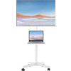 suptek Supporto per TV da 21 a 60 Pollici, Supporto TV Mobile con Mensola per Laptop, Carrello TV Regolabile in Altezza fino a 35 kg, Max.VESA 400 x 400 mm,ML55BW,Bianco