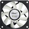 Gelid Solutions Silent 7. Ventola da 70x70x15mm. RPM 2200. Voltaggio 12V. 21.8 dBA. Nero