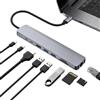 Ailah Docking Station USB C 8 in 1 Hub Adattatore Multiporta HDMI 4K, Ethernet RJ45 Gigabit, Ricarica PD 100W, 3 Porte USB Dati, Lettore SD TF, Alluminio Dock Station Compatibile con MacBook Pro Air HP