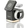 WESDAR 3 in 1 Magnetico Caricatore Wireless per iPhone 15W Compatibile,Stazione di Ricarica Magnetica 15W per iPhone 17/16/15/14/13/12 - Base Pieghevole(NERO)