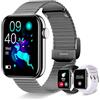 Betatree Smartwatch Uomo Donna con Chiamate e Risposta/Notifiche WhatsApp, 1,85 Orologio Digitale Fitness Contapassi Cronometro, 19 Modalità Sportivo Android iOS Smart Watch con Sonno/Cardiofrequenzimetro