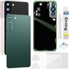 Enkeig Vetro Posteriore per Samsung Galaxy S22+ Plus 5G S906, Verde | Qualità originale scocca vetro posteriore copribatteria back cover cover posteriore back glass con lente fotocamera kit.