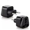 CABLEPELADO Adattatore da spina UK USA, Asia a spina europea | Adattatore da viaggio | Spina di tipo G a 2 pin europeo modello C E F | nero | 1 pezzo