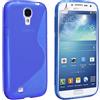 ebestStar - Cover Compatibile con Samsung S4 Galaxy i9500 i9505 Custodia Protezione S-Line Design Silicone Gel TPU Morbida e Sottile, Blu [Apparecchio: 136.6 x 69.8 x 7.9mm, 5.0'']