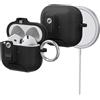 ORICO Custodia per AirPods 4ª Generazione con Supporto, Ricarica MagSafe e Coperchio Magnetico, Potente Protezione Anti-caduta, Nero-CP34