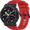 GIOPUEY Cinturini Compatibile con Amazfit T-Rex 3 PRO 48mm/Amazfit Trex 3 PRO 48mm, Morbido Silicone Cinturino [Resistente all'Usura] [Traspirante] - Red