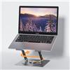 shefor Supporto per laptop Base girevole a 360° Supporto per laptop regolabile ergonomico, in alluminio, antiscivolo, pieghevole Adatto a Tutti i MacBook/Altri Laptop/iPad