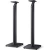 KEF LSX & LSX II S1 Floor Stand Grigio coppia, supporto per diffusori in alluminio con gestione integrata dei cavi e tappi di chiusura per LSX