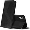 ZONNAVI Cover per iPhone XR, Flip Custodia Pelle PU con [Slot Cart] [Supporto Stand] [Magnetica], Cover a Libro Portafoglio per iPhone XR (Nero)