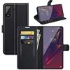 Fertuo Cover per Wiko Power U10 / U20, Custodia Portafoglio Cover a Libro in Pelle Flip Case con Silicone Bumper, Fibbia Magnetica, Porta Carte, Kickstand, per Wiko Power U10 / U20, Nero