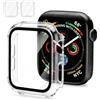 HAUXGOGO Custodia Protettiva Per Apple Watch Series SE 3/SE 2/SE/6/5/4 44Mm [2 Pezzi], Custodia Rigida In Pc Con Protezione Per Il Display, Trasparente