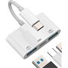 WASRUYI Adattatore USB C OTG per iPhone 16 15(3in1)per Apple MacBook Air Per iPad Android Macchina Fotografica Cavo Ricarica 3.0 Type C Maschio USB Femmina Chiavetta Dati Convertitore Sdoppiatore Foto Cavetto