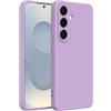 Captor Cover Custodia Colorata in Silicone Liquido per Samsung Galaxy S25, Alta Qualità con Bordo Rialzato per Schermo e Protezione Fotocamera Morbida Con Microfibra Interna (Viola Lilla)