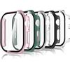 Bigqin 5 Pezzi Custodia Cover Compatibile con Apple Watch Series 11/Series10 42mm, 9H Pellicola Proteggi Schermo Temperata,Materiale PC con Protezione Completa Antigraffio
