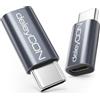 deleyCON Adattatore Micro USB A USB-C (2 Pezzi) - Spina USB-C A Presa Micro USB OTG - Compatibile con iPhone, iPad, Galaxy, Smartphone Type-C, Tablet, Fotocamere, Notebook, ecc.