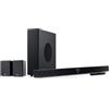 Teufel CINEBAR 11 Surround for Dolby Atmos 4.1 Set, Soundbar Dolby Atmos con Subwoofer e Altoparlanti Posteriori Wireless, Bluetooth, HDMI 3D ARC CEC, 4K Pass Through, Touch Panel, Nero