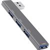 Generico Hub USB per PC - Splitter USB 3.0 a 4 porte | Extender USB compatto e portatile per laptop, stampanti, unità USB, tastiere e connettività multi-dispositivo
