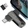 EOZNOE Chiavetta USB 256GB per Phone/Pad/Android/Laptop/PC, Chiavetta USB 3 in 1 Memoria Esterna Pen Drive per Memorizzare più Foto e Video Senza App