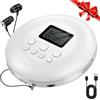 Gueray Lettore CD Portatile Hifi con Cuffie e Display Bianco