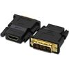 SELIACR Adattatore DVI a HDMI, 24+5 Adattatore da DVI Maschio HDMI Femmina 1080P Adapter für PS3/PS4, TV Box, Blu-ray, Projektor, 1080p Full HD HDTV, Videoproiettori