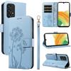 Bravoday Cover per Samsung Galaxy A33 5G, Custodia in PU Pelle Portafoglio Flip Schede con Slot per Carte, Magnetica Antiurto Cover per Galaxy A33 5G, Azzurro