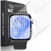 Pnakqil 8 Pezzi Pellicola per Huawei Watch Fit 3/Fit 4,TPU Vetro Protezione per Google Watch 45mm,HD Trasparente Flessibile Senza Bolle Auto Guarigione Morbido Tocco Sensibile Pellicole Protettiva