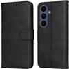 YUXING Cover per Samsung Galaxy S26 FE, Custodia a Libro in Pelle | Portafoglio, Blocco RFID, Porta Carte e Tasca Contanti, Chiusura Magnetica, Supporto, Antiurto-Nero