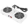 DIGITUS Unità di ventilazione a tetto per armadio di rete da 19 pollici - 2 ventole - Termostato - Portata d'aria 4,6 m³ al minuto - per le serie Unique, Dynamic Basic, SOHO e SOHO Pro - Grigio