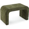 VERSA Panchina Imbottita Verde, Stile Moderno, 45x76x38 cm, Velluto e Metallo, Verde